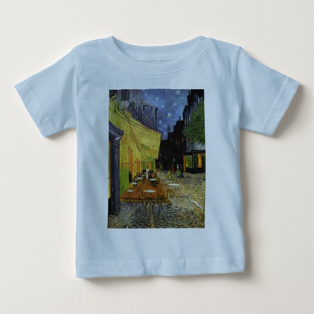 Camiseta De Bebé Café Nocturno de Van Gogh (Anverso)