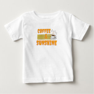 Camiseta De Bebé Café y Sol – Vibraciones Positivas por la Mañana