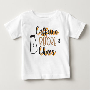Camiseta De Bebé Cafeína antes del caos