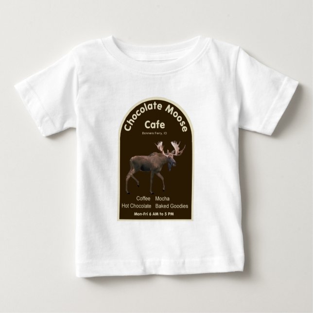 Camiseta De Bebé Cafetería de chocolate Moose (Anverso)