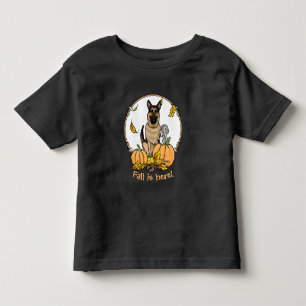 Camiseta De Bebé Caída Carne de cerdo alemán (moreno negro) Calabaz