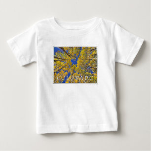 Camiseta De Bebé Caída de Colorado   Bosque de álamos en otoño