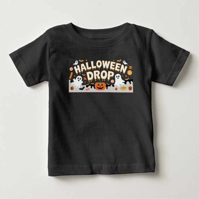 Camiseta De Bebé Caída de Halloween (Anverso)