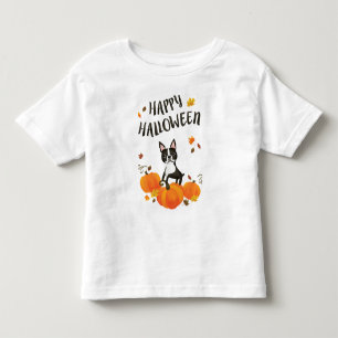 Camiseta De Bebé Caída de la Calabaza Terrier de Boston deja camis