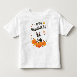 Camiseta De Bebé Caída de la Calabaza Terrier de Boston deja camise