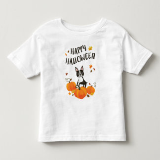 Camiseta De Bebé Caída de la Calabaza Terrier de Boston deja camise