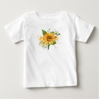 Caída de la salpicadura de girasol y libélula