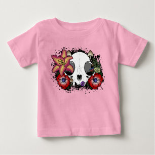 Camiseta De Bebé Caída del gato en la ruina y el florecimiento