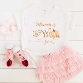 Camiseta De Bebé Caída Dulce calabaza dos dulces cumpleaños segundo