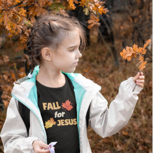Camiseta De Bebé Caída por Jesús - Personalizable Hojas de Otoño