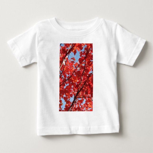 Camiseta De Bebé Caída Roja (Anverso)
