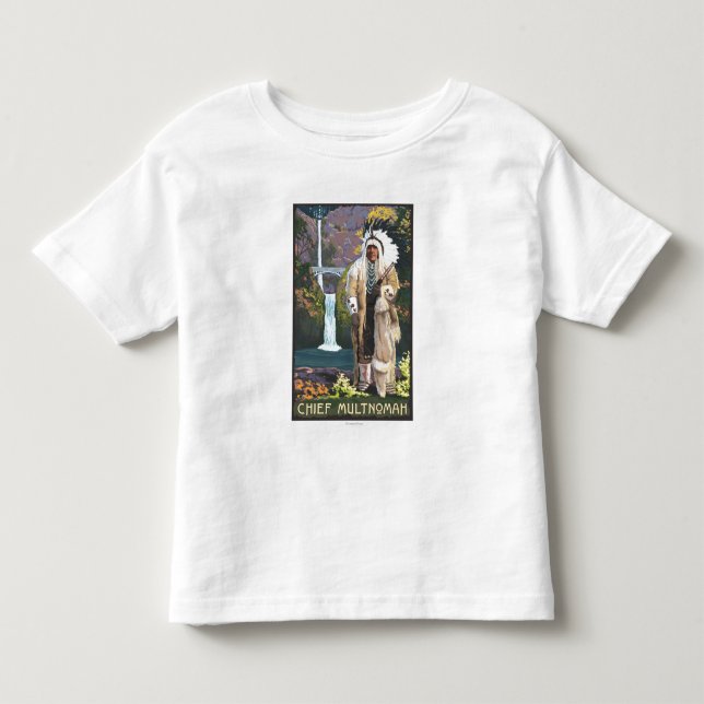 Camiseta De Bebé Caídas de Multnomah, OregonChief Multnomah (Anverso)