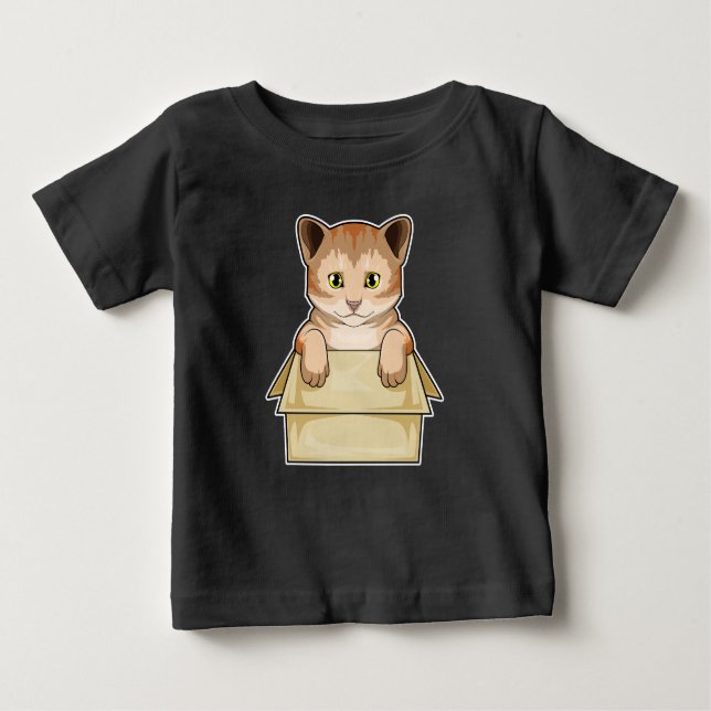 Camiseta De Bebé Caja de gatos (Anverso)