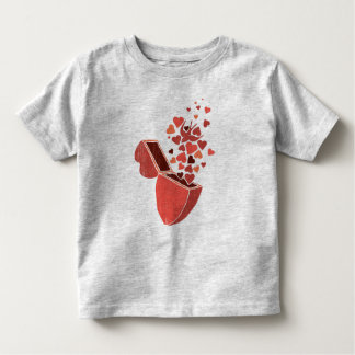 Camiseta De Bebé caja en forma de corazón