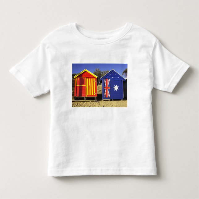 Camiseta De Bebé Cajas de baño, Middle Brighton Beach, Port 2 (Anverso)