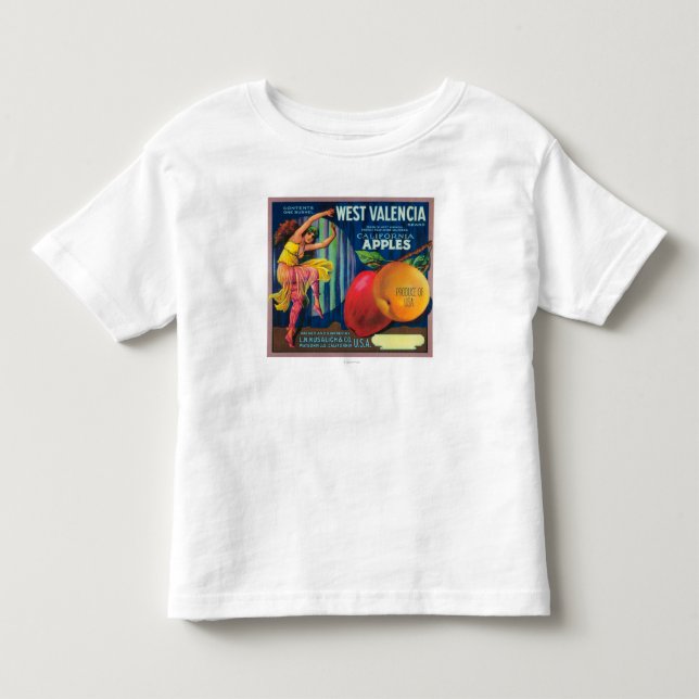 Camiseta De Bebé Cajón del oeste LabelWatsonville, CA de Valencia (Anverso)