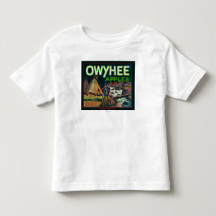 Camiseta De Bebé Cajón LabelNampa, identificación de Owyhee Apple
