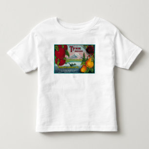 Camiseta De Bebé Cajón LabelWA de la pera de Tyee, O, y CA