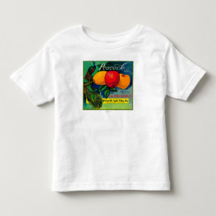 Camiseta De Bebé Cajón LabelWatsonville, CA de Apple del pavo real