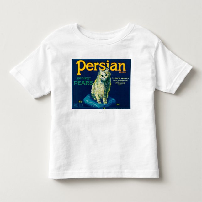 Camiseta De Bebé Cajón persa LabelYakima, WA de la pera (Anverso)