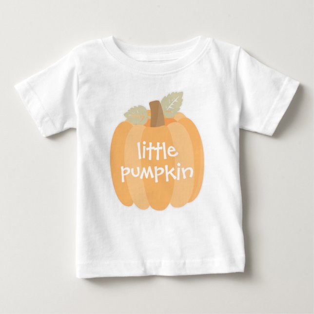 Camiseta De Bebé Calabacita Otoño Halloween o Cumpleaños Bebé (Anverso)