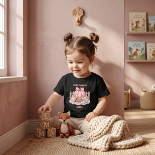 Camiseta De Bebé Calabacita Rosa Personalizada con Acuarela