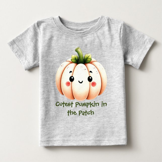 Camiseta De Bebé Calabaza Cutest (Anverso)