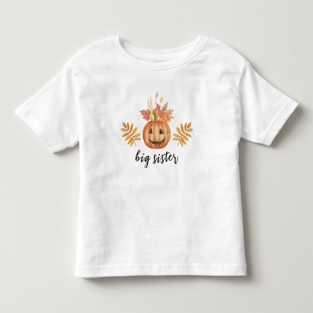 Camiseta De Bebé Calabaza De Flor Cuidada Halloween Caída Gran Herm (Anverso)