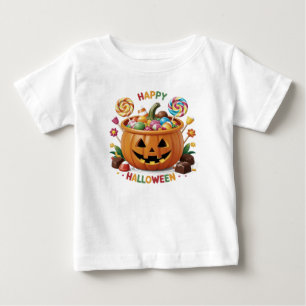 Camiseta De Bebé Calabaza de Halloween