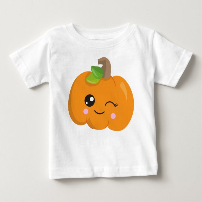 Camiseta De Bebé Calabaza De Halloween, Calabaza De Invierno, Truco (Anverso)