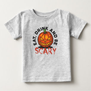Camiseta De Bebé Calabaza de Halloween Come Bebe y Sé Espantoso