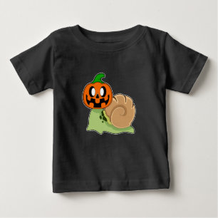 Camiseta De Bebé Calabaza de Halloween con caracol
