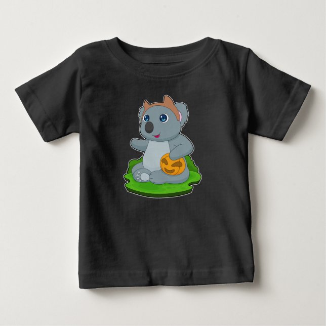 Camiseta De Bebé Calabaza de Halloween de Koala (Anverso)