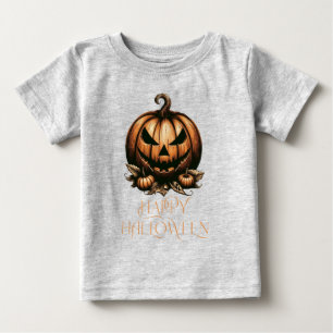 Camiseta De Bebé Calabaza de Halloween feliz