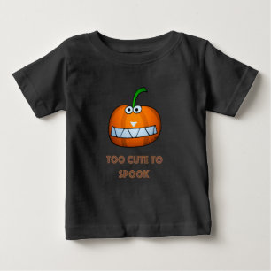Camiseta De Bebé calabaza de Halloween linda con cara divertida