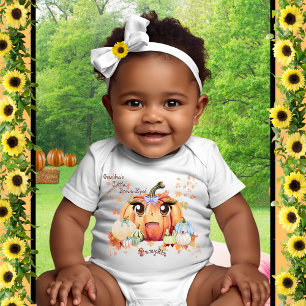 Camiseta De Bebé Calabaza de ojos marrones sonriente cara de anime 