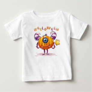 Camiseta De Bebé Calabaza divertida infantil de Halloween con varit