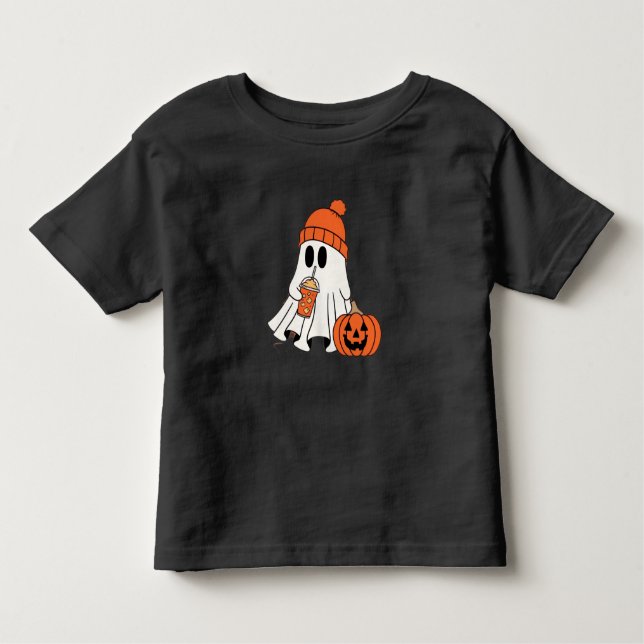 Camiseta De Bebé Calabaza Fantasma Escarcha Rociosa Pequeña Camiset (Anverso)