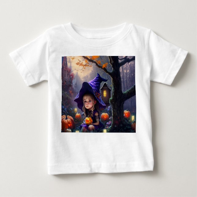 Camiseta De Bebé calabaza/fantástico/Halloween/dibujos animados (Anverso)