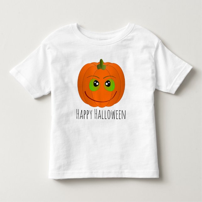 Camiseta De Bebé Calabaza feliz de Halloween (Anverso)