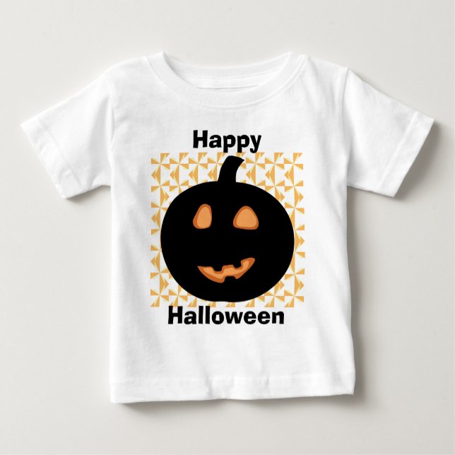 Camiseta De Bebé Calabaza feliz de Halloween (Anverso)
