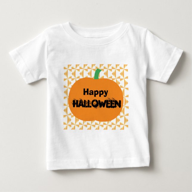 Camiseta De Bebé Calabaza feliz de Halloween (Anverso)
