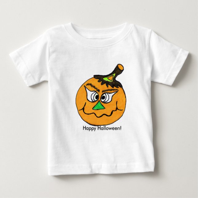 Camiseta De Bebé Calabaza Halloween baby Shirt (Anverso)