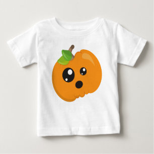 Camiseta De Bebé Calabaza Halloween, Calabaza Naranja, Truco O Trat