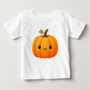 Camiseta De Bebé Calabaza Kawaii Tallada – Niños Lindos de Hallowee
