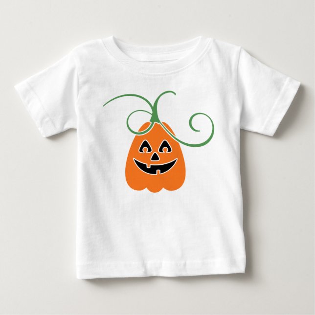 Camiseta De Bebé Calabaza linda, mi primera Halloween (Anverso)