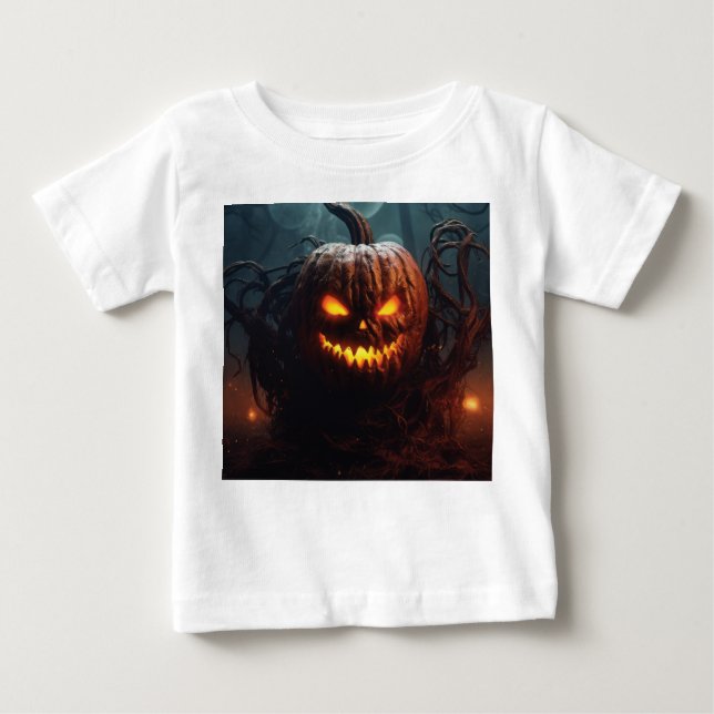 Camiseta De Bebé Calabaza malvada (Anverso)