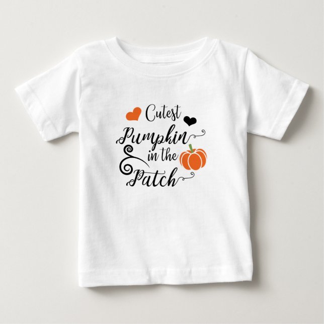 Camiseta De Bebé calabaza más suave del parche (Anverso)
