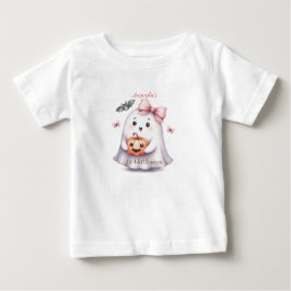 Camiseta De Bebé Calabaza Murciélago Fantasma Lindo Halloween