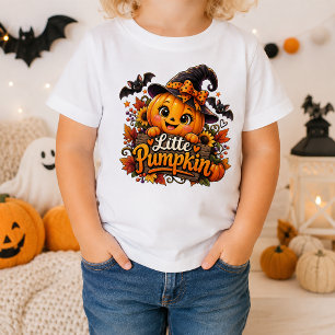 Camiseta De Bebé Calabaza Pequeña Bruja Linda Halloween Calabaza